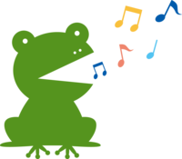 Cute rainy season of singing frog