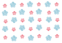 Cute background illustration (hanko style flower)