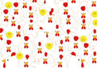 Rooster pattern-Cute background
