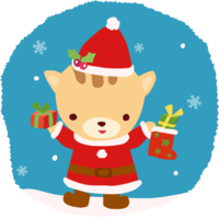 Squirrel-Santa Claus Christmas cute