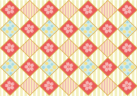 Cherry blossom checkered pattern / Spring background