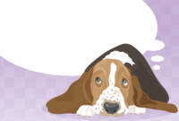 Cool dog (Imebasset Hound) Background 2018 New Year Zodiac