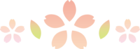Gradation leaf cherry blossom illustration-One point (free)