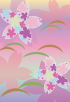 Fashionable Japanese style cherry blossom background