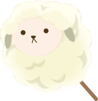 羊型綿飴-食べ物