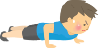 Push-up muscle training man / exercise