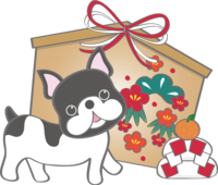 Year of the dog (votive tablet) Japanese style 2018 French-Cute bulldog