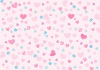 background of flowers and hearts