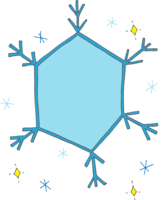 Winter frame-Illustration (snowflake)