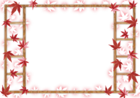日式红枫和木框框架