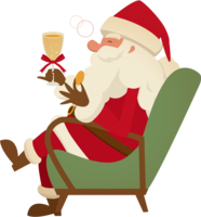 Fashionable (drinking) Santa Claus