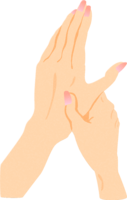 Thumb two-hand massage / hand-finger