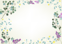 Flower frame Winter illustration Decorative frame image