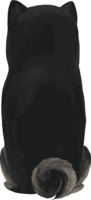 Shiba Inu-Back view of black-haired Mameshiba-Back-Real