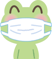 カエルのマスク姿『笑顔』