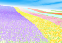 Background illustration of carpet in flower garden / Summer