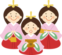 Hinamatsuri's cute three-person lady