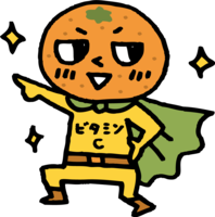 Cute comical orange hero