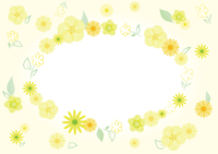 Yellow flowers Fashionable watercolor style frame Frame