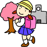 Spring school illustration (girl)