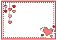 Valentine frame illustration (heart mobile)