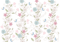 Bird and floral pattern-background