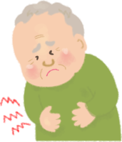 Cute abdominal pain-Food poisoning grandfather / medical / health