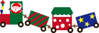 12月可爱插图(圣诞摩洛哥列车圣诞老人)