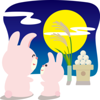 Tsukimi-Rabbit's cute back view & dumpling animal
