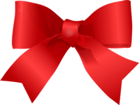 Red ribbon-bowknot (thick) pretending