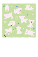 Cute dog (various daily poses) Background (vertical)
