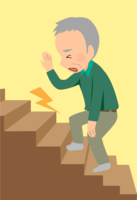 Stairs going up and down joint pain (uncle) Illustration / Medical / Health
