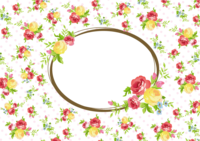 Frame frame surrounded by rose background pattern