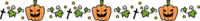Halloween-Cute line of ghost pumpkin and cross