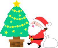 Cute Santa Claus (pleasing to see the tree sideways)
