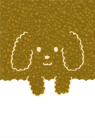 Mokomoko Toy Poodle-Cute (vertical) background