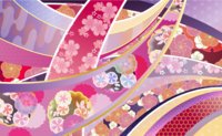 Kimono (Japanese style floral pattern) Gorgeous background-Background