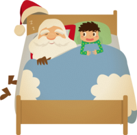 Fashionable (I fell asleep with my child's bed) Santa Claus