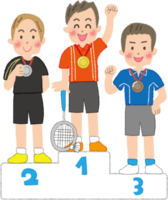 Olympic podium-badminton (male) player