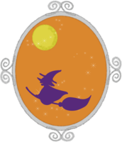 Cool Halloween (full moon and witch)