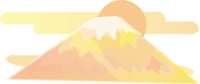 和風-富士山と太陽