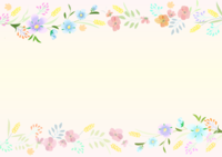 Cute background illustration (flower line)