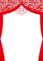 日式(时尚-欧式图案的红色缎帐)框架