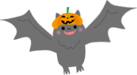 Bat wearing a cute Halloween hat