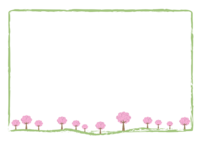 Cherry blossom-frame (lined with trees)