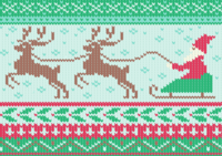 クリスマス-ニットカラフルの背景イラスト画像