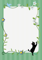 Ivy (ivy and cat) Vertical frame Frame