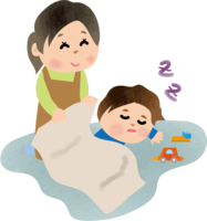 Nursery school to put a blanket on sleeping children