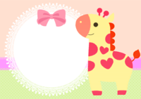 Cute background illustration (giraffe and lace)