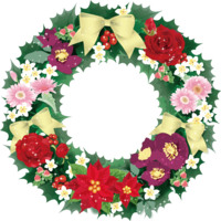 Christmas-Full of flowers (frame) Decorative frame image